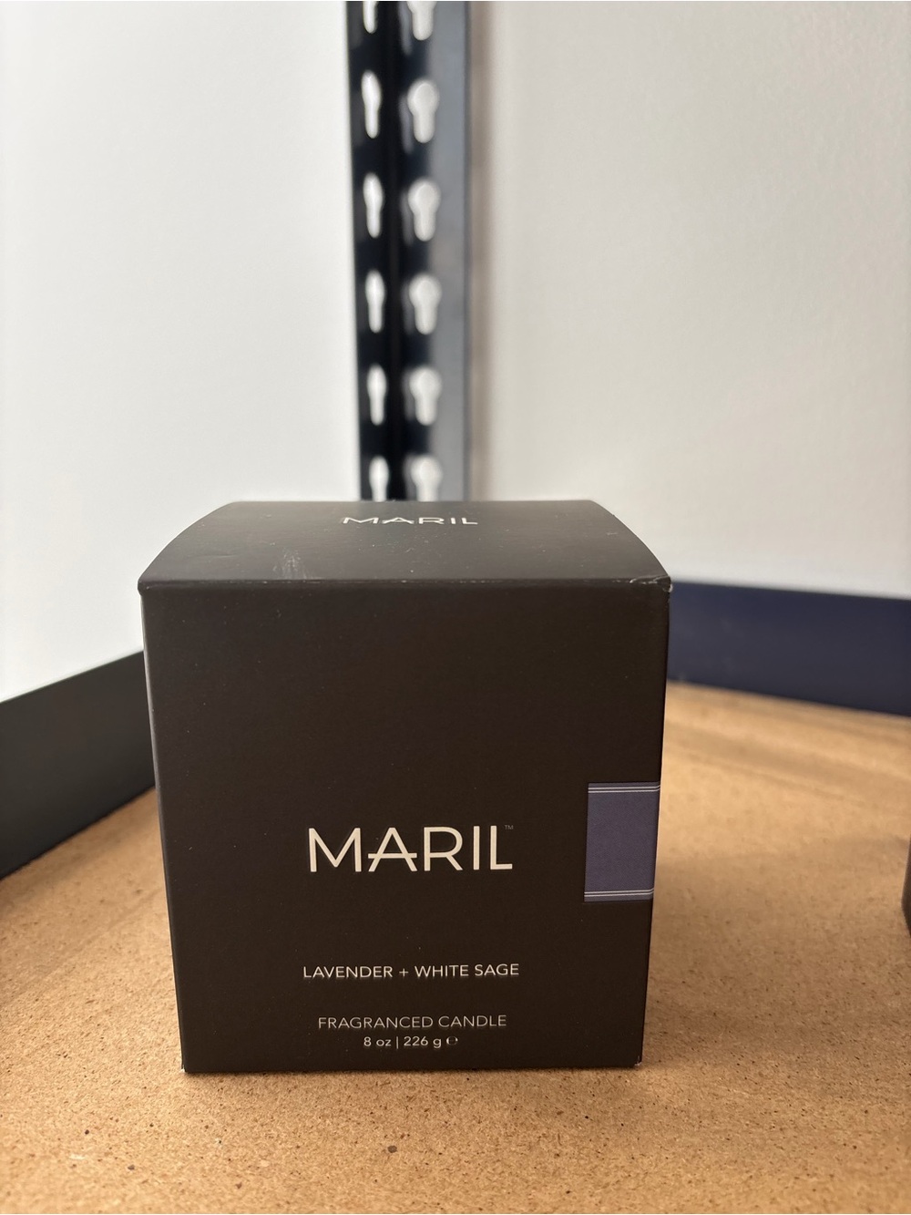 Maril Lavender + White Sage Scented Candle - Black